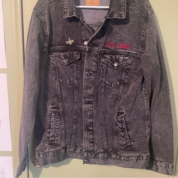 House of Blues Black Denim Jean Jacket Sz Med - Picture 2 of 7